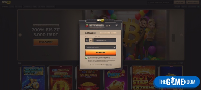 Registrierung beim Bonus Buy