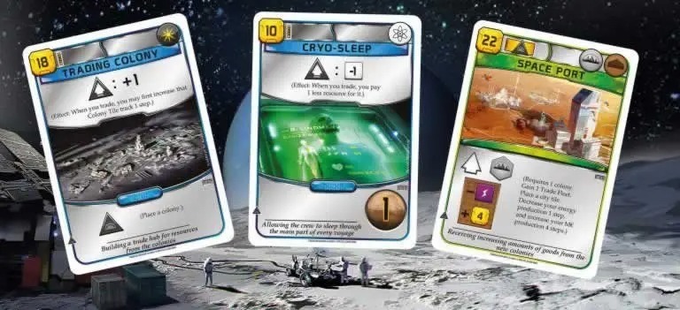 Projectkaarten van Terraforming Mars Colonies uitbreiding