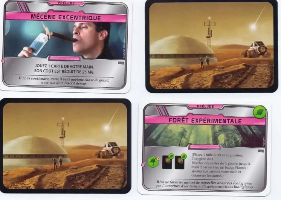 Prelude kaarten van Terraforming Mars Prelude uitbreiding