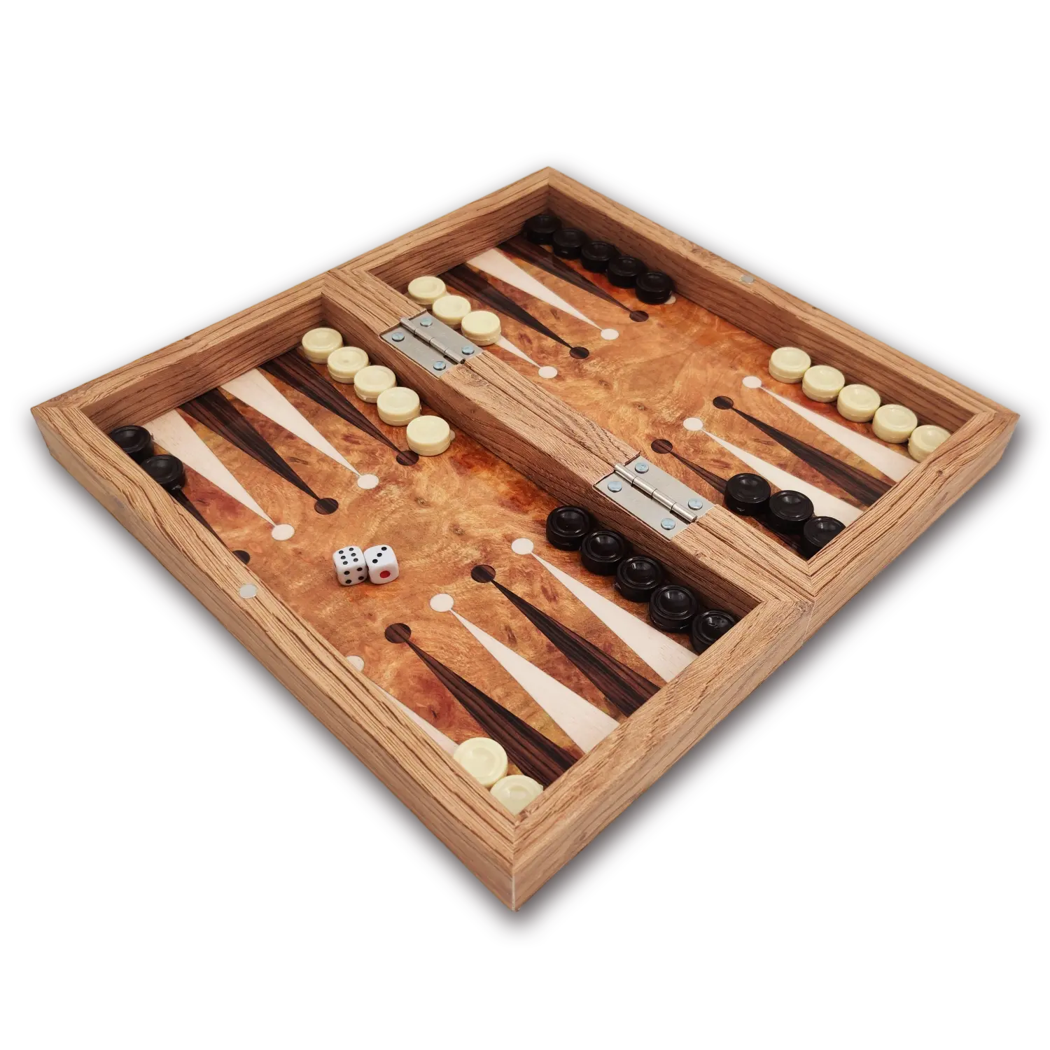 Klassiek Backgammon rosé bordspel - Maat S 25cm