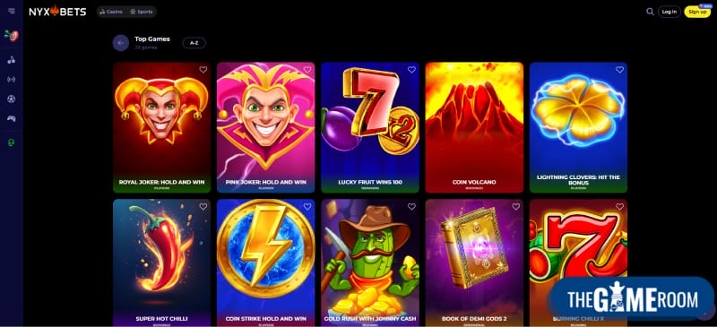 spelaanbod in NYXbets casino