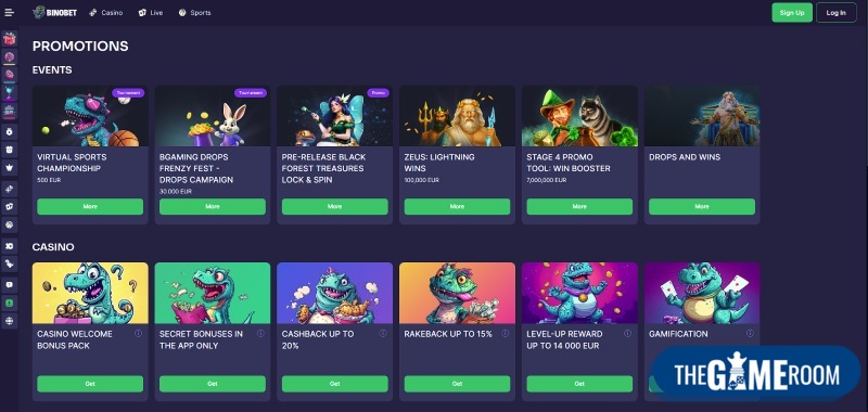 Bonussen bij Binobet online casino