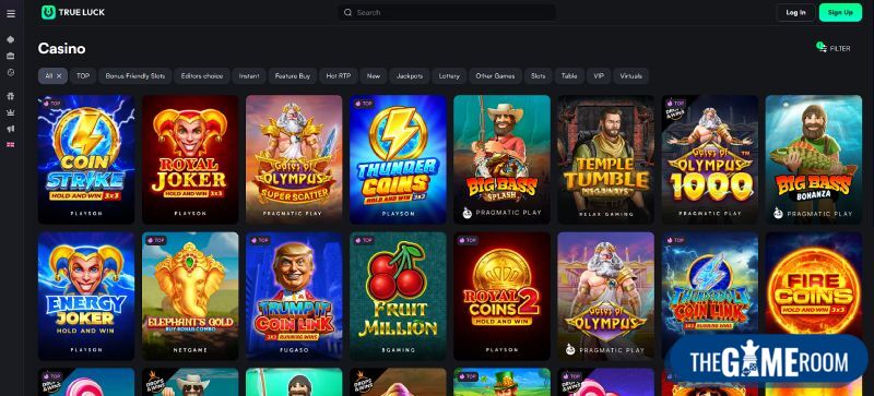 TrueLuck Casino spelaanbod