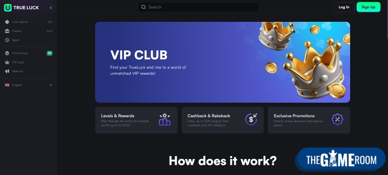 VIP-programma bij casino TrueLuck