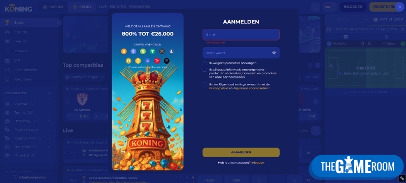 Registratie van Trustly bij bookmakers