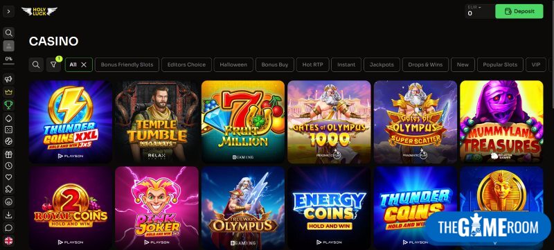 spellen bij HolyLuck eerlijk casino
