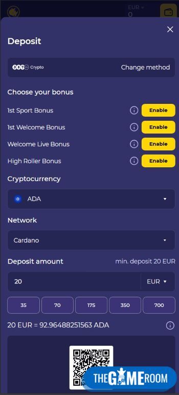 Mobiele casino storting