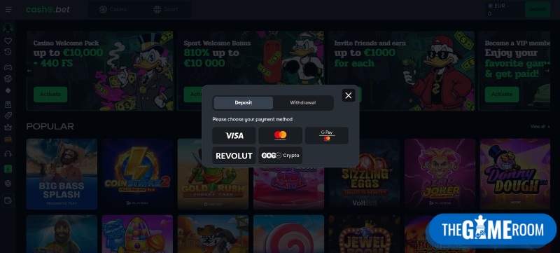storting met creditcards bij een online casino