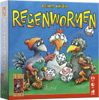 Regenwormen dobbelspel met wormentegels